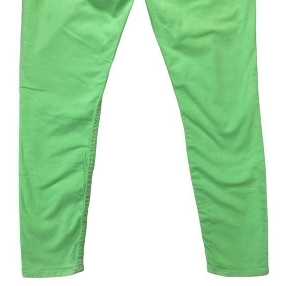 7 For All Mankind Jeans Womens Size 30 Spring Green Skinny Cropped Stretchy - Picture 6 of 13